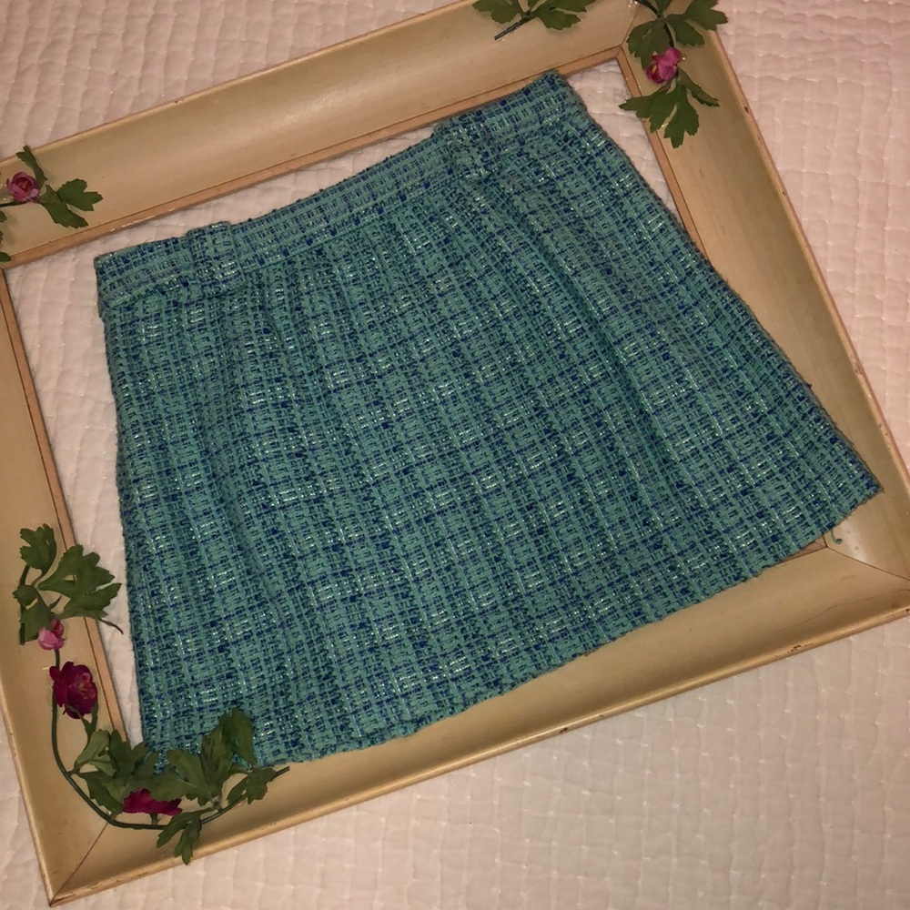 J Crew Pleated Twill Mini Skirt
